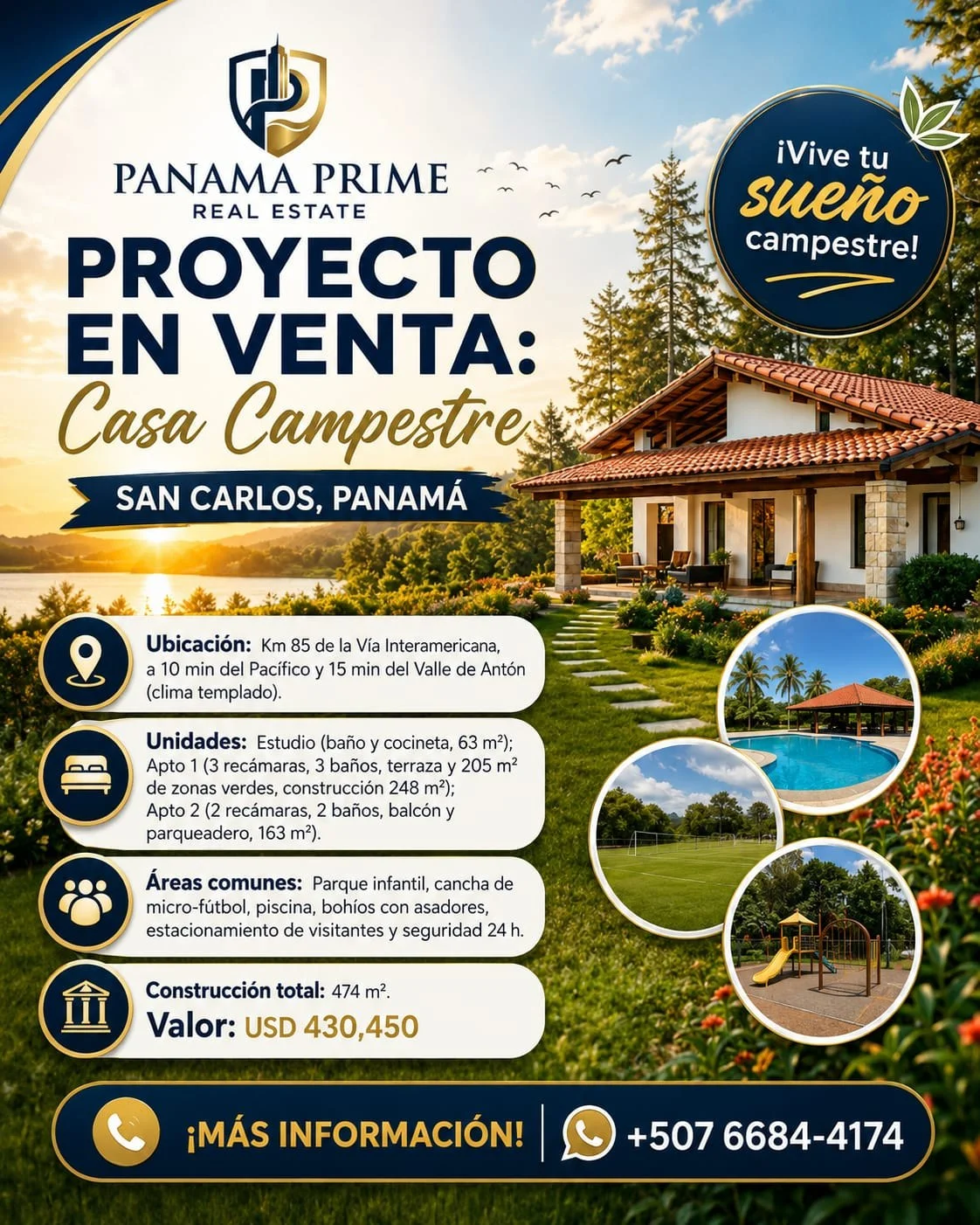 CASA CAMPESTRE EN SAN CARLOS en San Carlos, Panamá