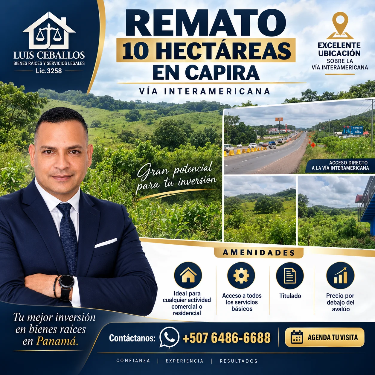 REMATO 10 HECTÁREAS DE TERRENO EN CAPIRA VIA INTERAMERICANA en Capira, Panamá